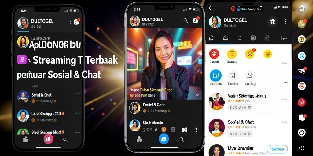 Antarmuka DULTOGEL yang menarik saat siaran langsung.
