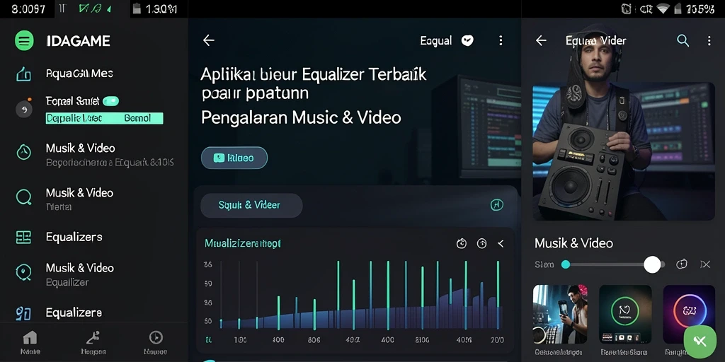 Antarmuka pengguna <strong>IDAGAME</strong> yang intuitif dan fungsional untuk optimasi suara.