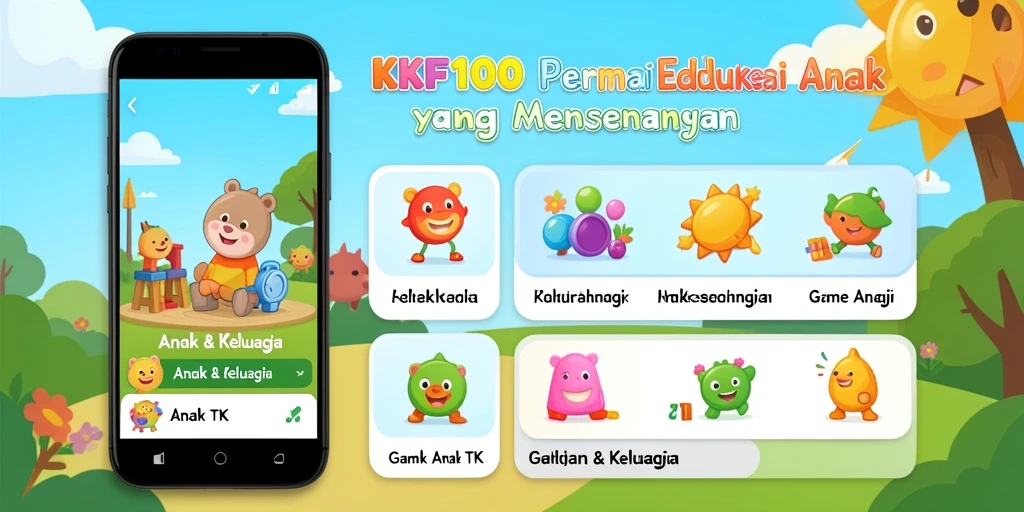 Tampilan interaktif KPK100 yang menyenangkan untuk anak-anak.