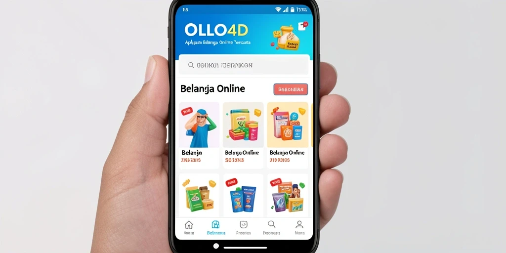 Antarmuka aplikasi OLLO4D untuk belanja online yang sederhana dan efektif.
