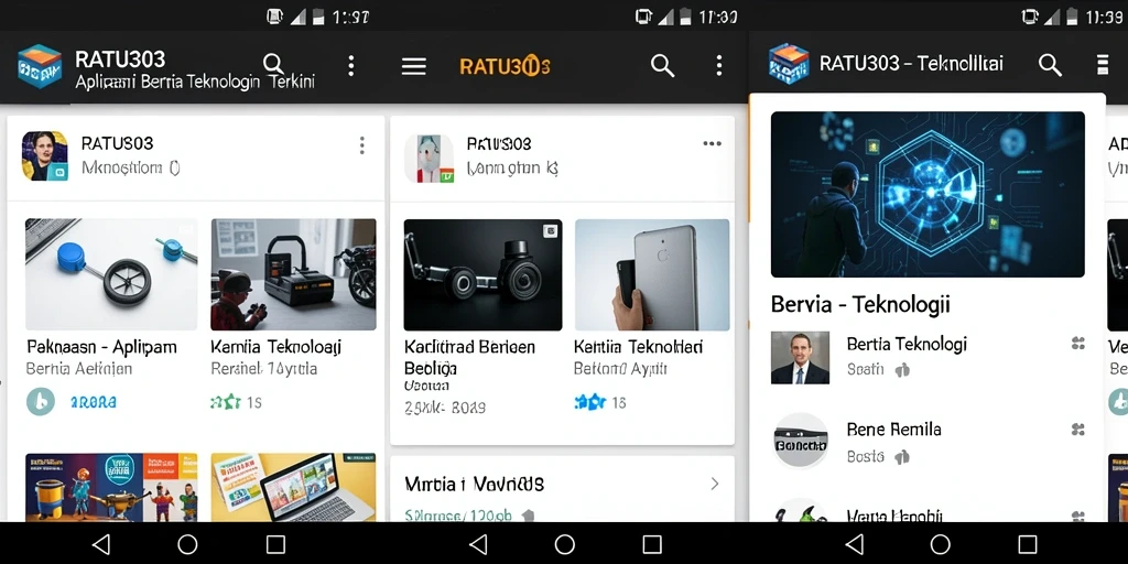 Antarmuka aplikasi RATU303 yang modern dan informatif.