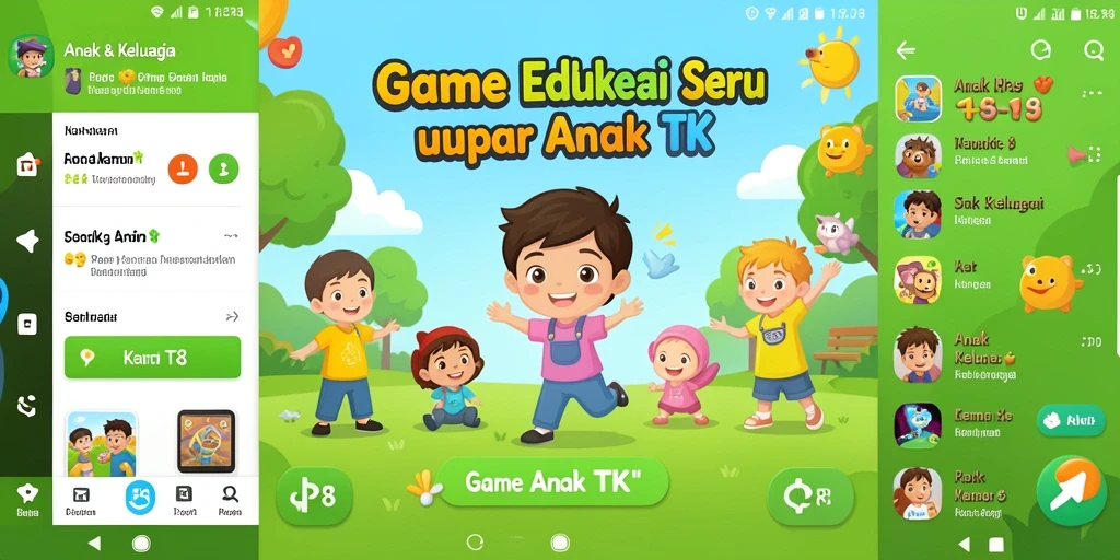 Tampilan antarmuka RP8 yang cerah dan menarik untuk anak-anak.