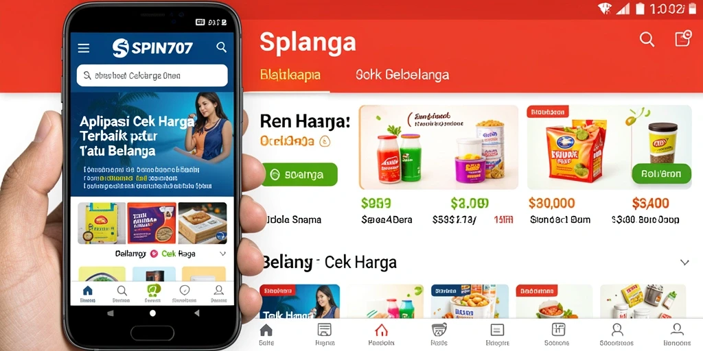 Tampilan antarmuka SPIN707 yang sederhana dan mudah digunakan untuk cek harga.