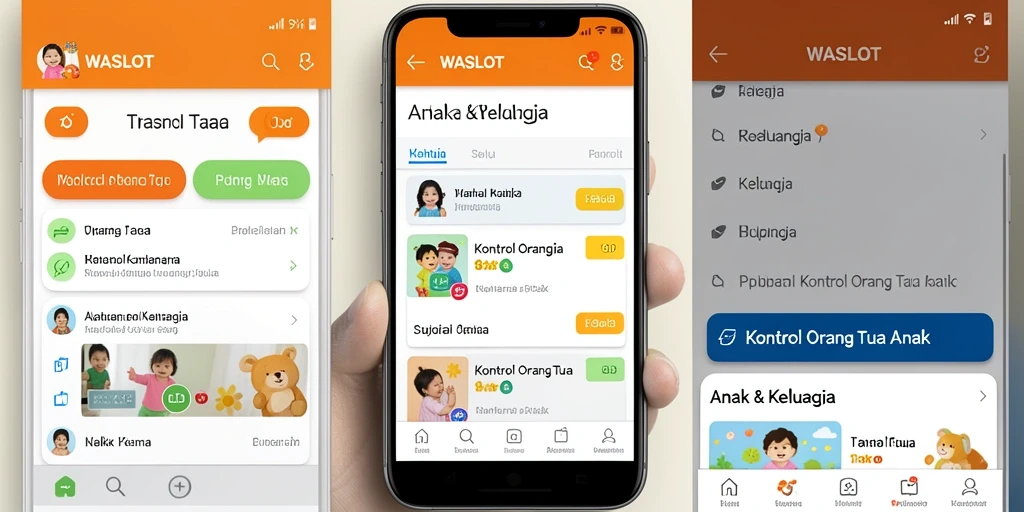 Antarmuka pengguna WASLOT yang ramah anak dan intuitif.